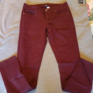 Maroon H&M skinny jeans